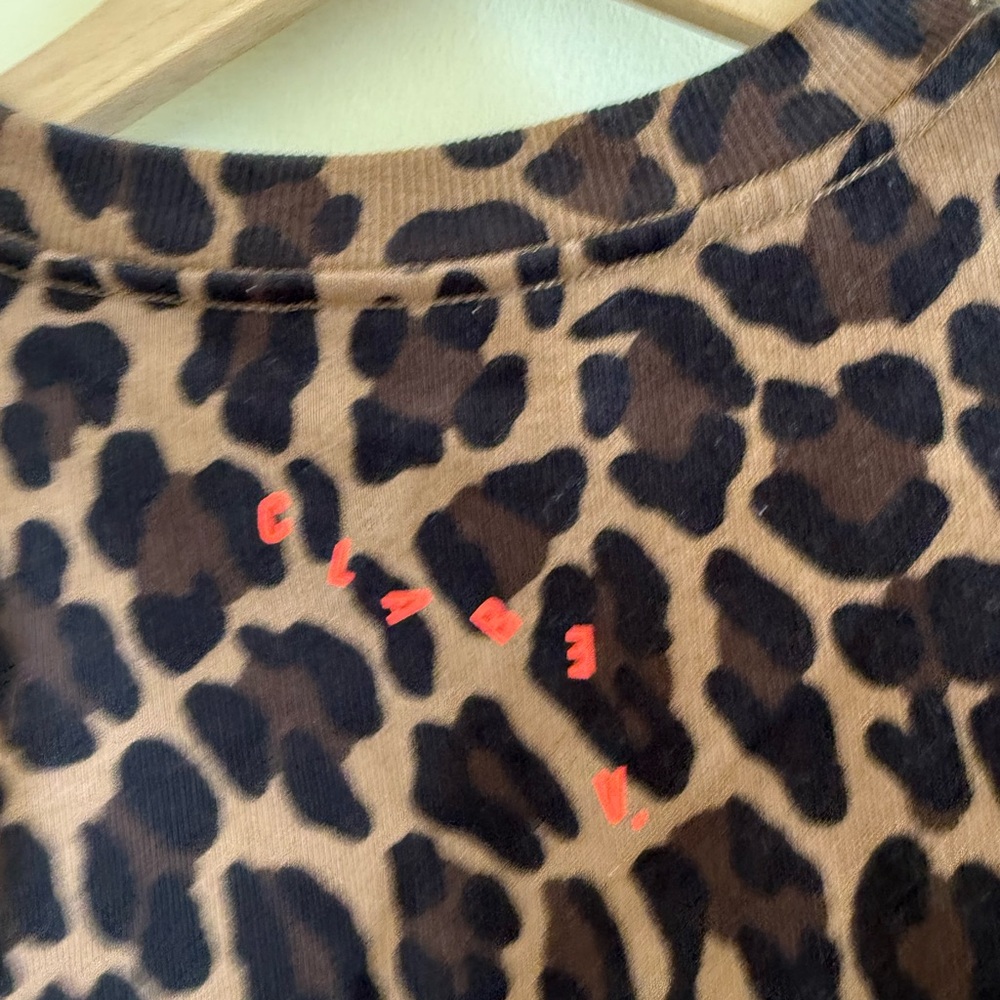 Clare V. Double Leopard oversized sweatshirt NWT retail $195 - Picture 6 of 9